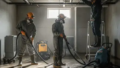 Burst pipe cleanup crew in Jurupa Valley, CA restoring water-damaged home floors and walls