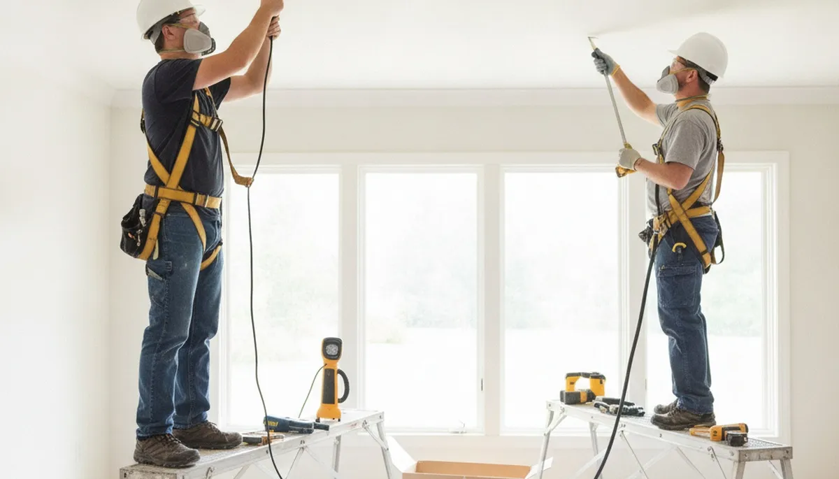 Ceiling water damage repair in Jurupa Valley, CA for stained, sagging home ceilings