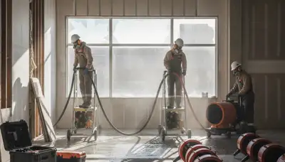 Emergency water damage restoration team in Jurupa Valley, CA responding to home flooding repair