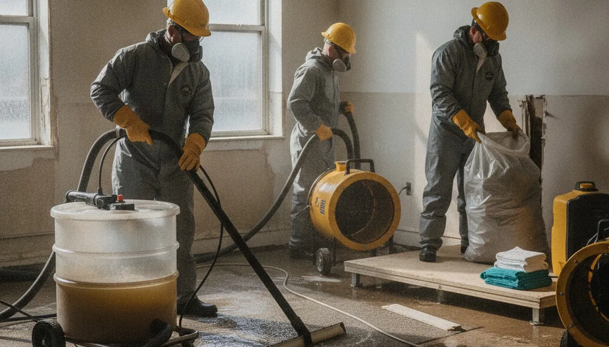 Flood damage cleanup team serving Jurupa Valley, CA for 24/7 water damage restoration
