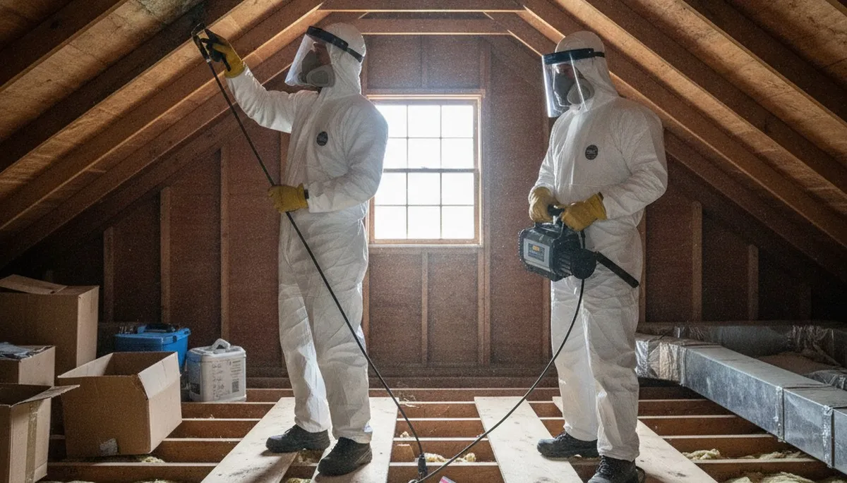 Mold inspection technician assessing hidden moisture damage in Jurupa Valley, CA home