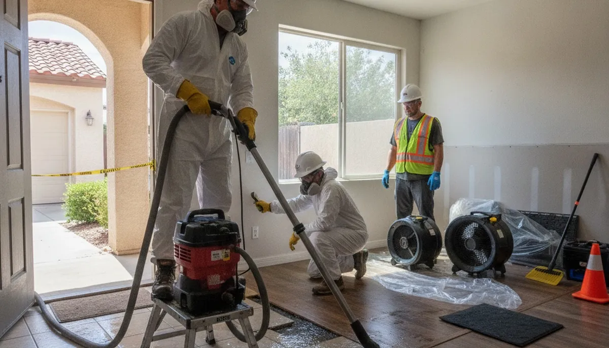 Water damage restoration team serving Jurupa Valley, CA for emergency cleanup and repairs