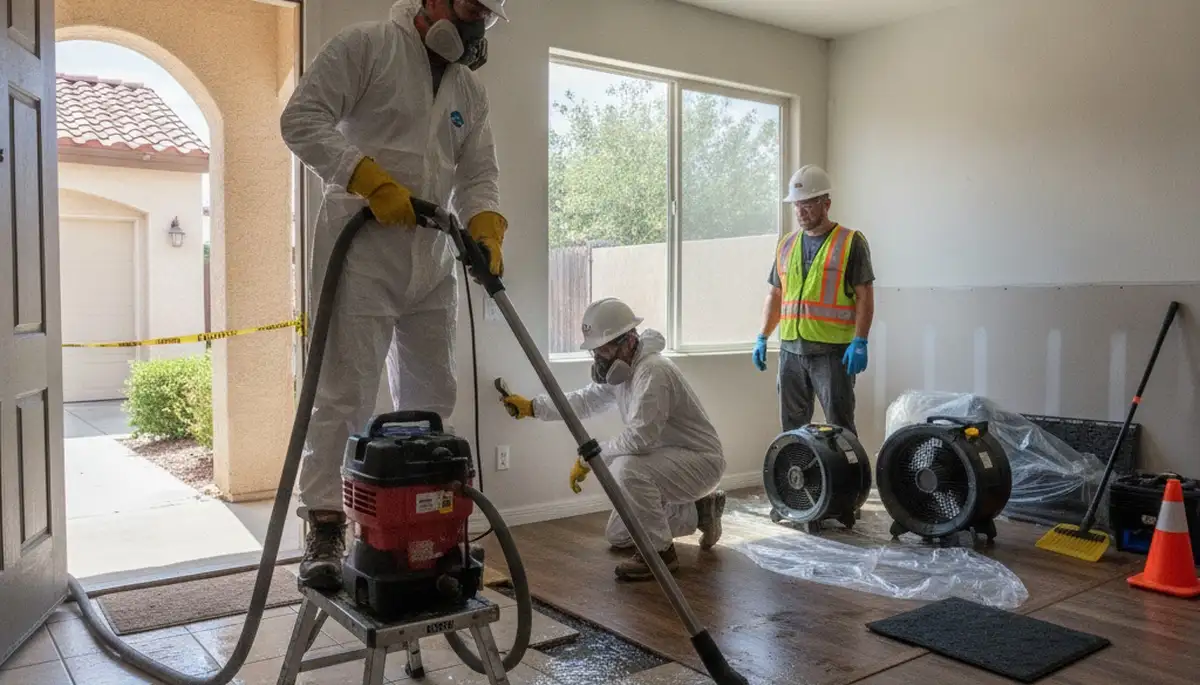 Water damage restoration team serving Jurupa Valley, CA for emergency cleanup and repairs