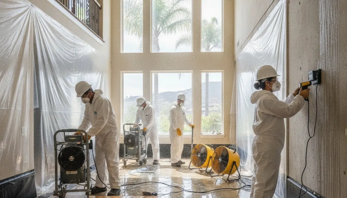 Water damage restoration team serving Jurupa Valley, CA for fast water extraction and cleanup