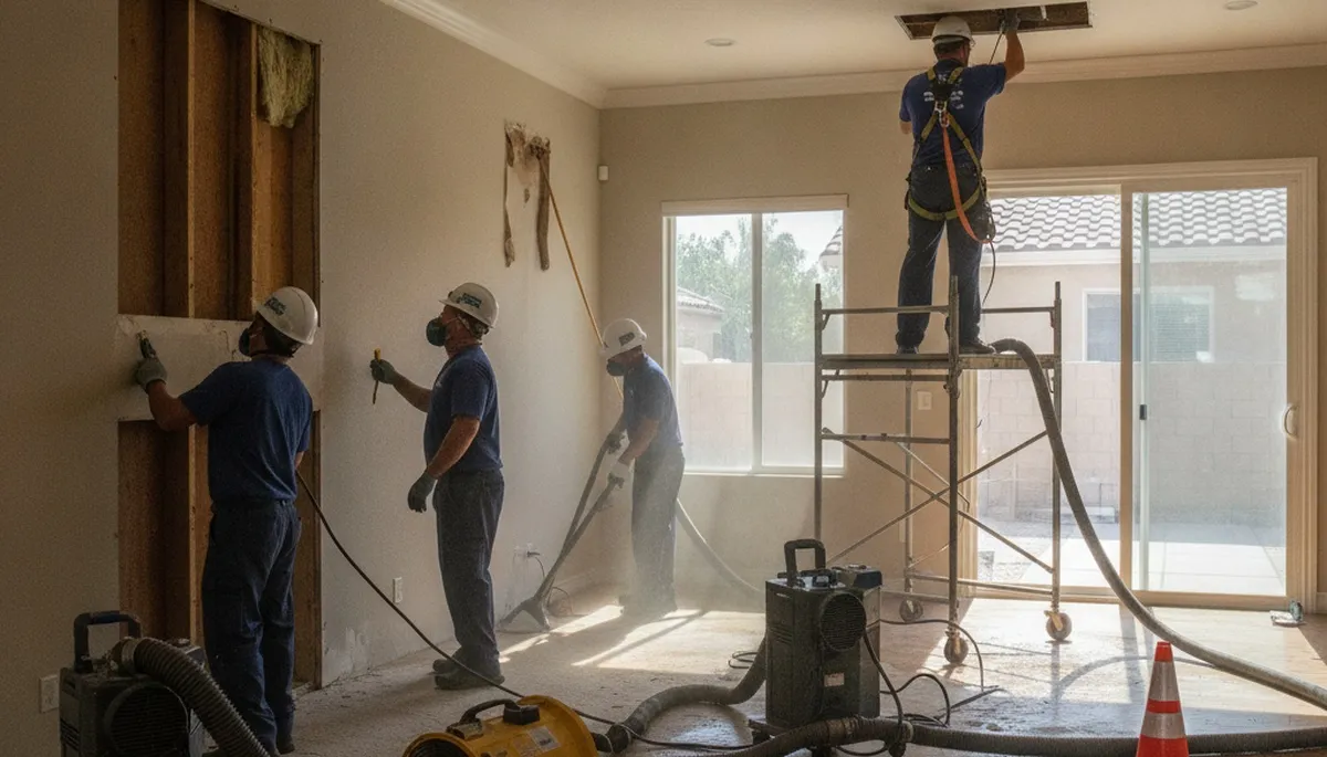 Water damage restoration team serving Jurupa Valley, CA with professional cleanup and repair services