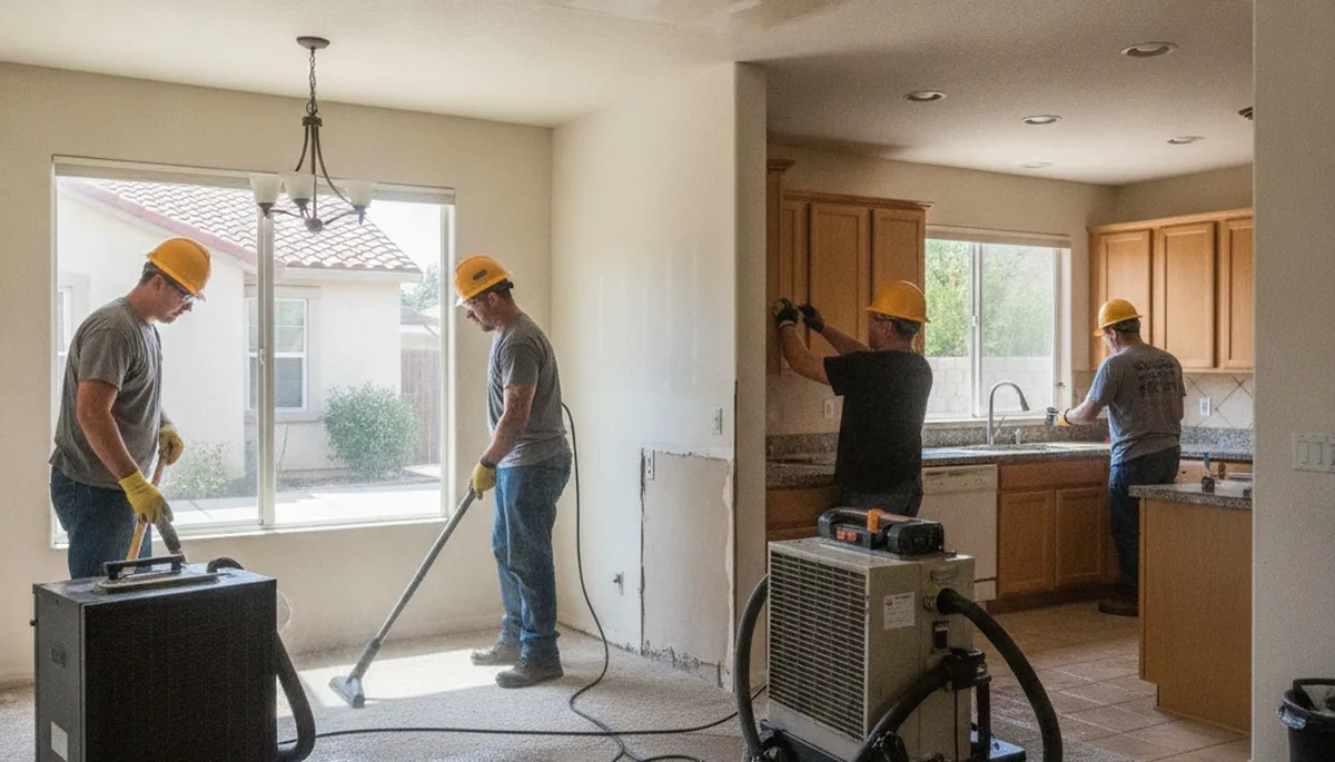 Water damage restoration team serving Jurupa Valley, CA for emergency cleanup and repairs