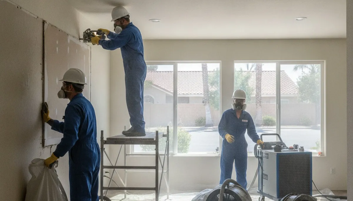 Water damage restoration crew in Jurupa Valley, CA providing emergency cleanup and repair