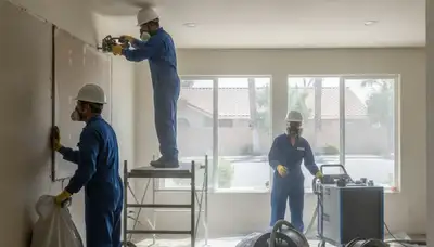 Water damage restoration crew in Jurupa Valley, CA providing emergency cleanup and repair