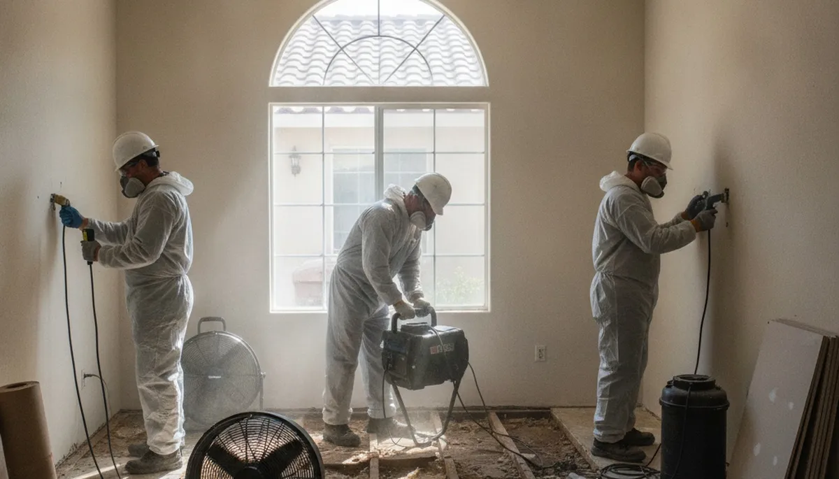 Water damage restoration team serving Jurupa Valley, CA for emergency water cleanup and repair