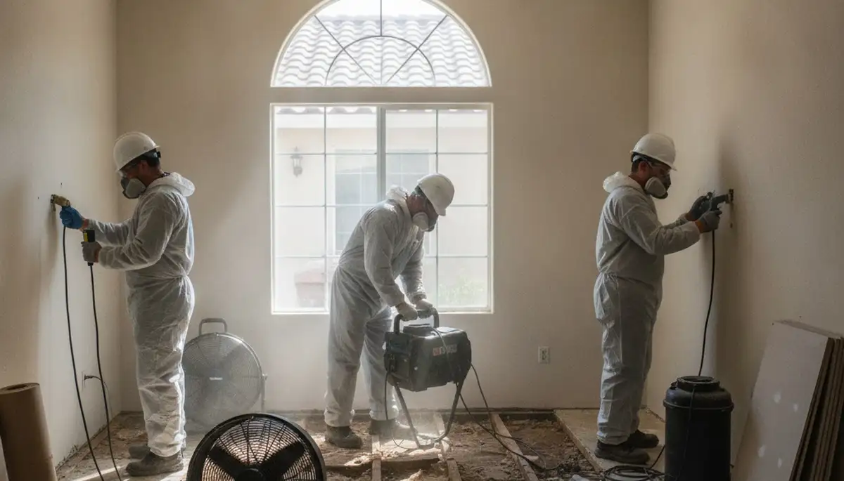 Water damage restoration team serving Jurupa Valley, CA for emergency water cleanup and repair