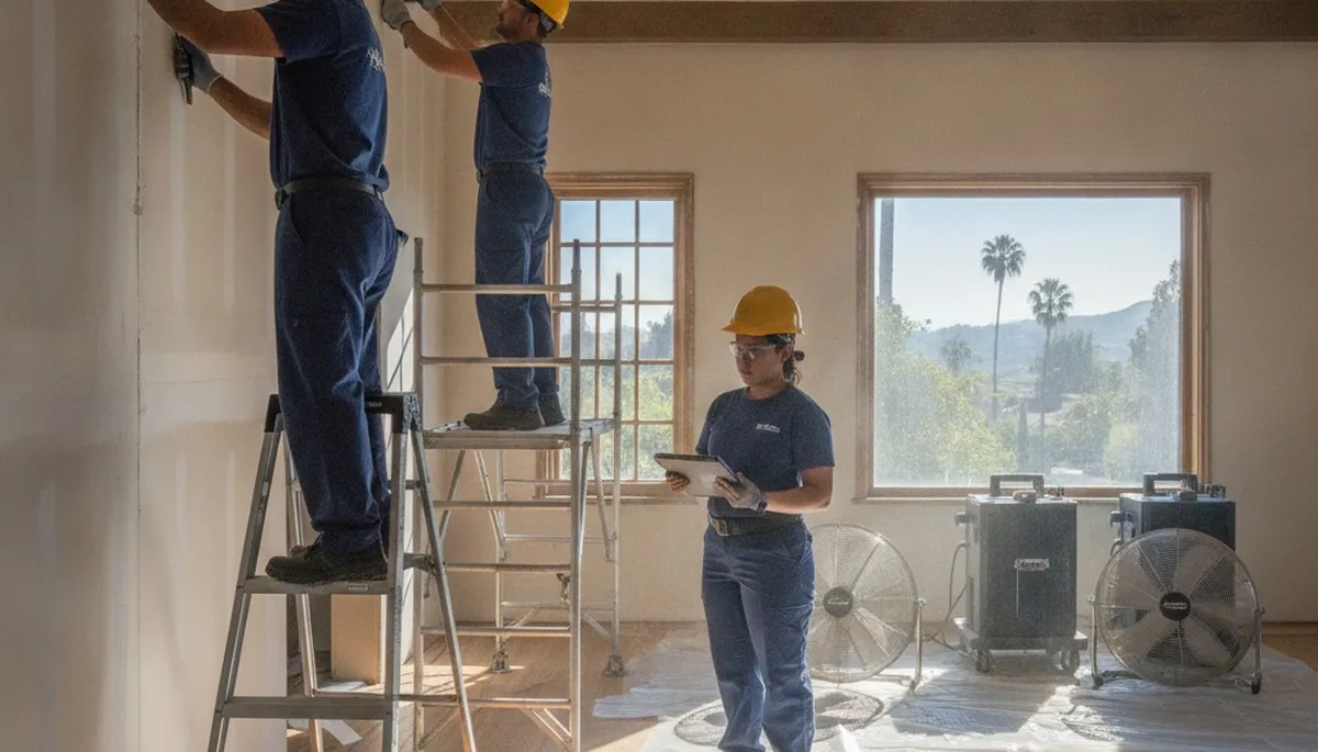 Water damage restoration team serving Jurupa Valley, CA with professional cleanup and repair services