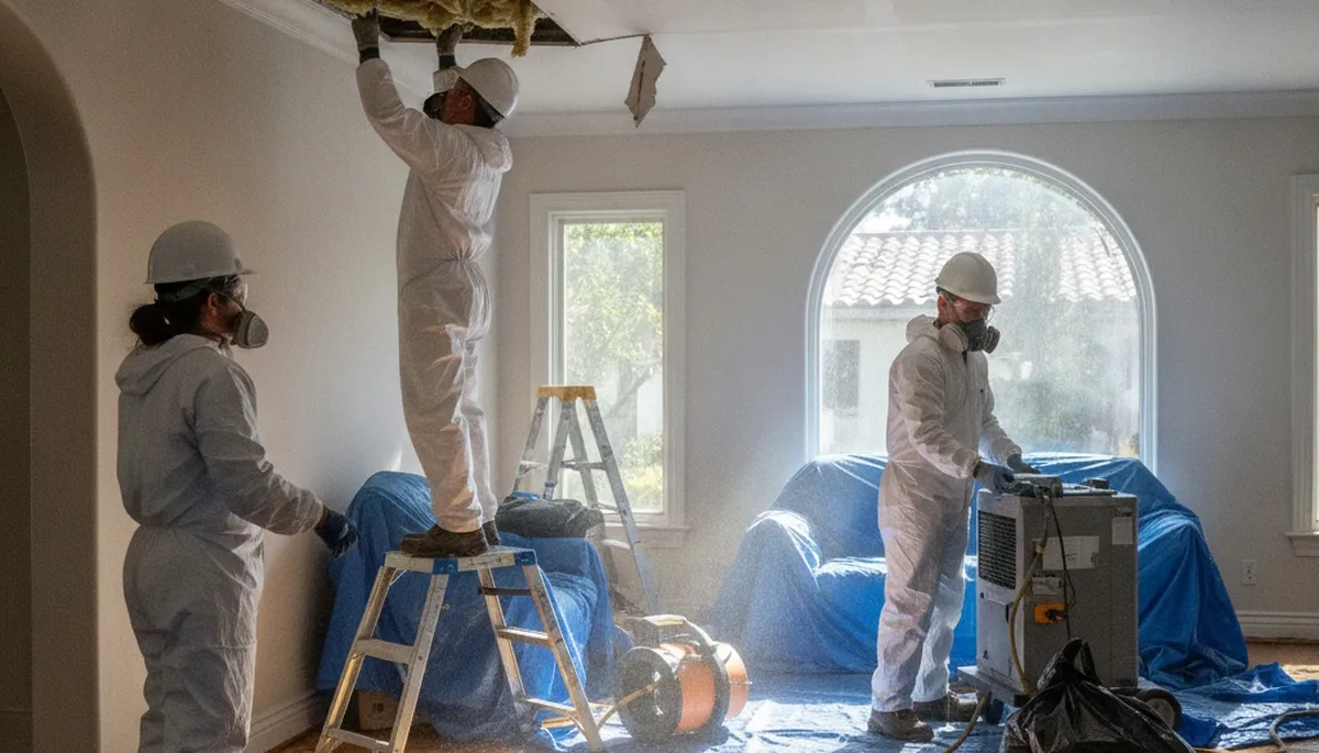 Water damage restoration team serving Jurupa Valley, CA with emergency cleanup and drying services