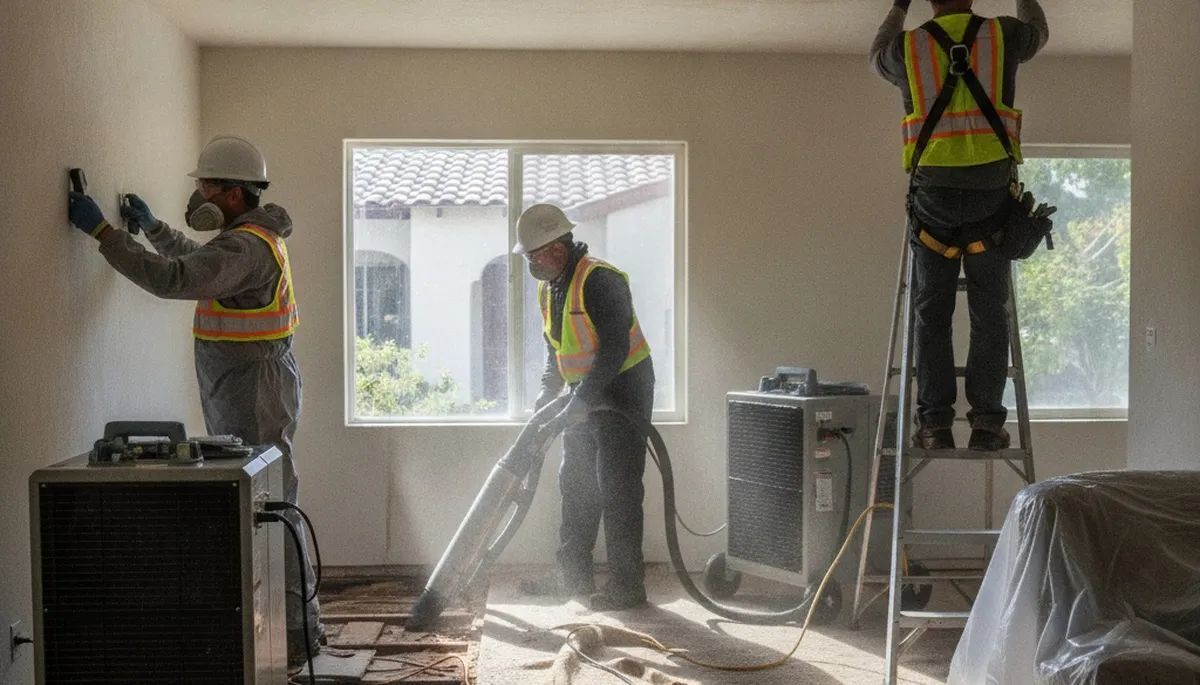 Water damage restoration team serving Jurupa Valley, CA for emergency cleanup and repair