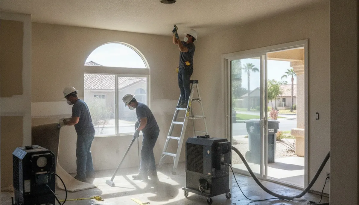 Water damage restoration team serving Jurupa Valley, CA with professional cleanup and repair services